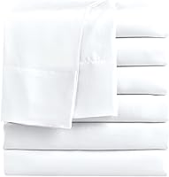 FreshCulture 6-Pack Twin Flat Sheets Microfiber White - Soft Breathable Bulk Bedding for Hotels Salons Homes OEKO-TEX Certified