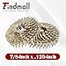 findmall 7200 Count Coil Roofing Nails 7/8-Inch x .120-Inch 15-Degree Round Head Wire Weld Collated Smooth Shank Electro Galvanized Coil Roofing Nails for Roofs Lathing and Sheathing Materials