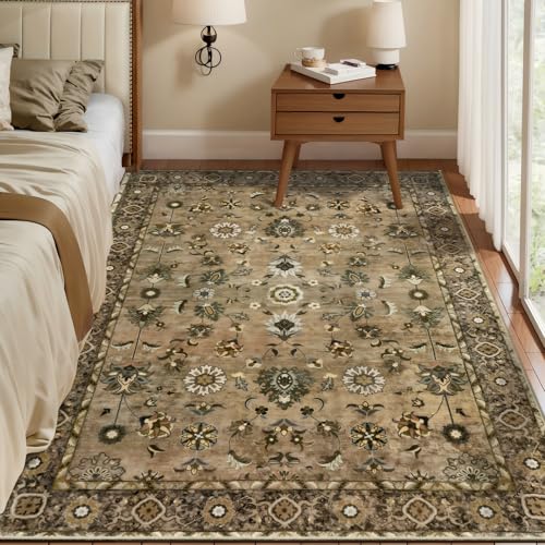 Image of Tangsoo Vintage 3x5 Area Rugs, Washable Non Slip Accent Rugs for Entryway