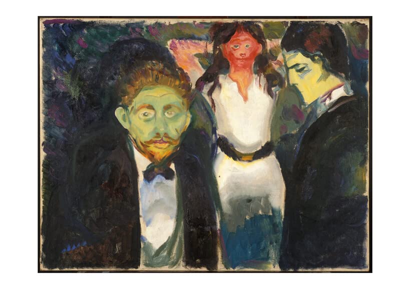 Poster encadré Edvard Munch Jealousy grand format cadeau idéal pour esthète