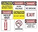 Safety Sign, Assorted, Paper, PK9