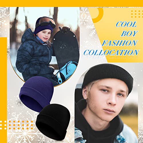 Jexine 72 Pack Kids Winter Beanies Knitted Warm Cold Weather Hats for Boys Girls Children Homeless Charity4