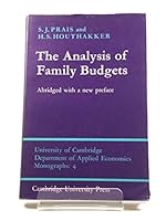 The Analysis of Family Budgets (Department of Applied Economics Monographs) 0521081181 Book Cover