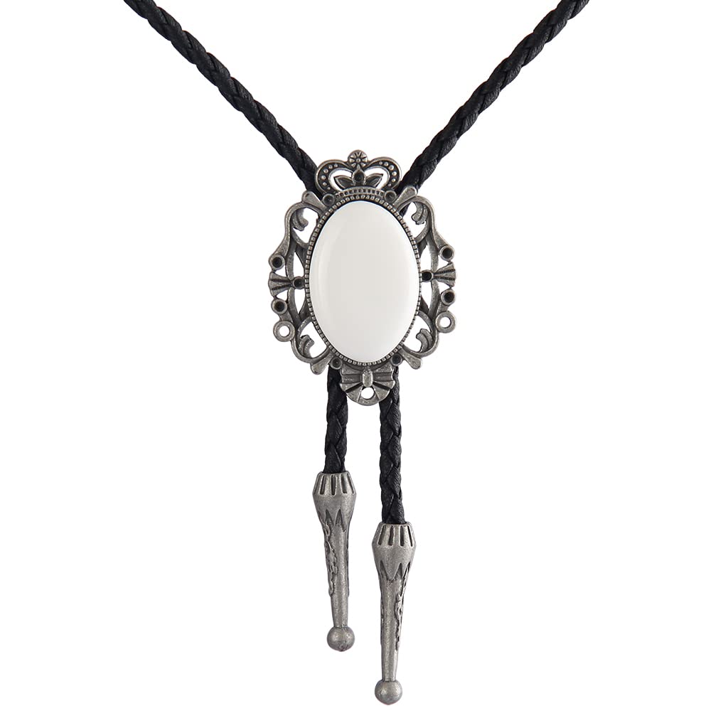 GelConnie Bolo Tie for Men Women Western Cowboy Turquoise Leather Necktie