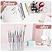 Wiojtry Nail Art Tool Organizer, nail brush holder, nail technician gifts, Storage for Storing Pro Beauty Finger Nailcare Art Kit Tools Makeup Display Case Refillable Container Holder Organization