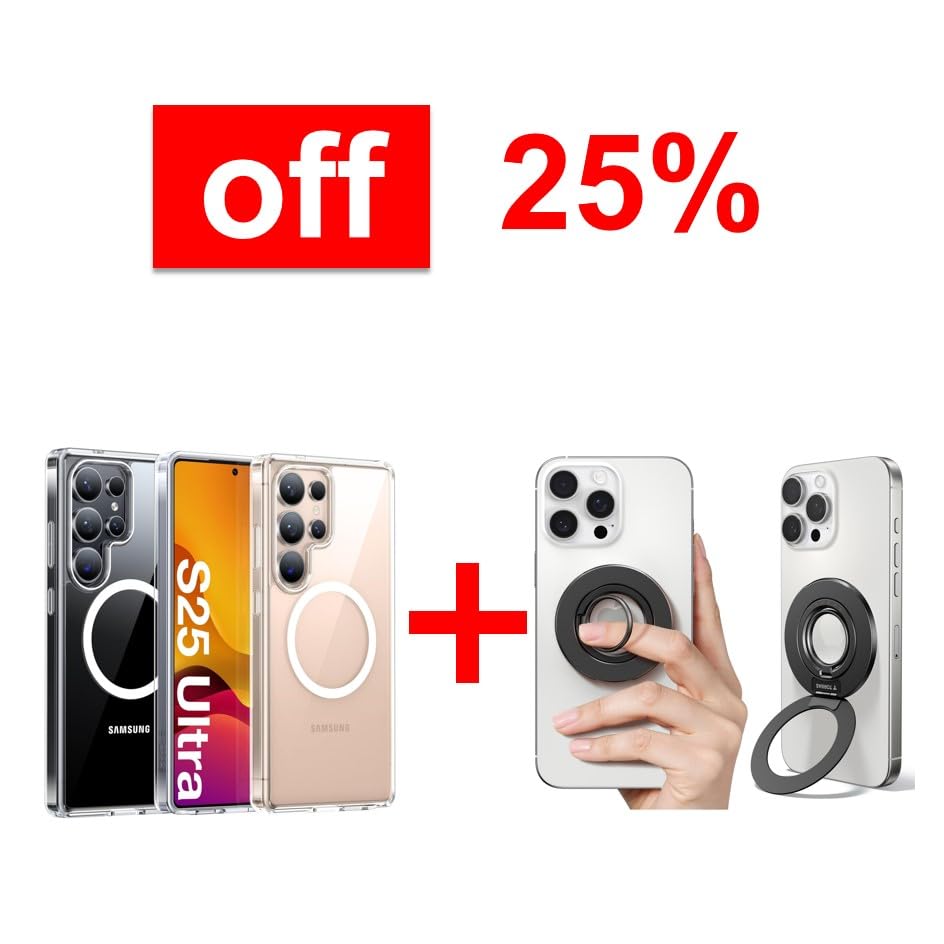 TORRAS Magnetic Phone Grip Ring Holder Kickstand & Case Magnetic
