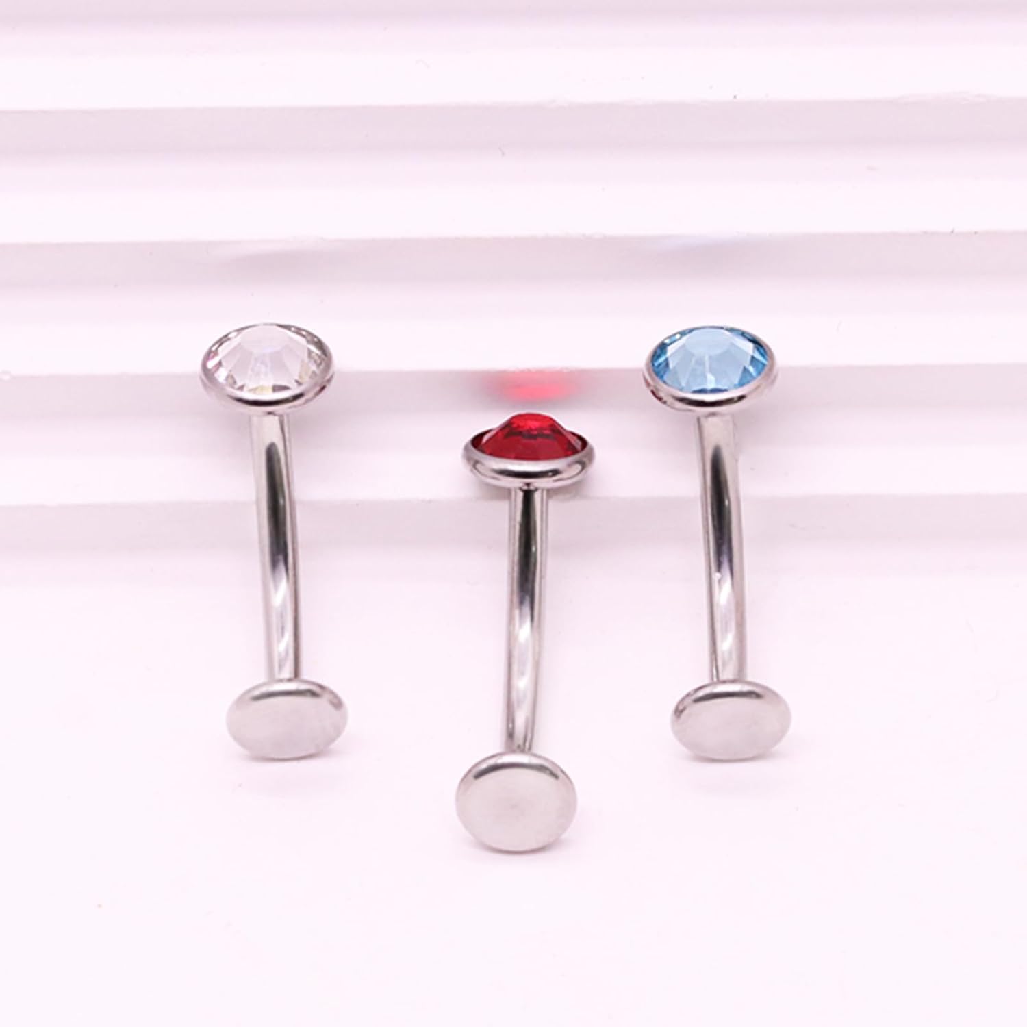 Titanium Belly Button Ring F136 - Flat Back Navel Piercing Jewelry, 14G Barbell, 10mm/12mm Internally Threaded Ring for Women - Image 5
