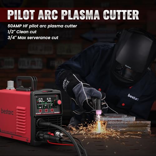 Image of 50A Plasma Cutter Machine, Pilot Arc, IGBT 110V /220V Dual Voltage