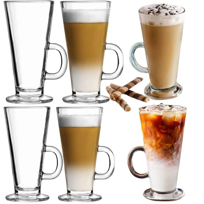 Tasses à café avec poignée pour éviter les brûlures avec les grands verres à latte