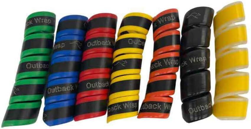 Outback Wrap - Anaconda Hydraulic Hose Management Protector and Tagging Wraps for Farming and Agriculture Equipment, Tractors, Harvesters, Planters, and Sprayers 32mm Diameter- 80 Foot (Yellow)