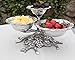 Arthur Court Designs Aluminum Grape Tiered 3-Bowls Metal Serving for Dips Nuts Snacks Fruit 10 inch x 6.5 inch Tall