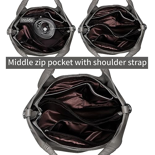 Image of Iswee Leather Satchel Women Purse and Handbag Crossbody Shoulder Bag Hobo