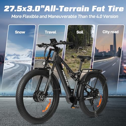 PASELEC 3000W Dual Motor All-Terrain Ebike