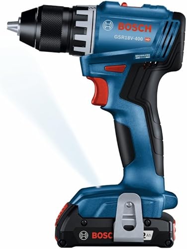 Miniatura 23 de BOSCH GSR18V-400B22 18V Kit de taladro/destornillador compacto sin escobillas de 1/2 pulgada con (2) baterías estándar de 2 Ah