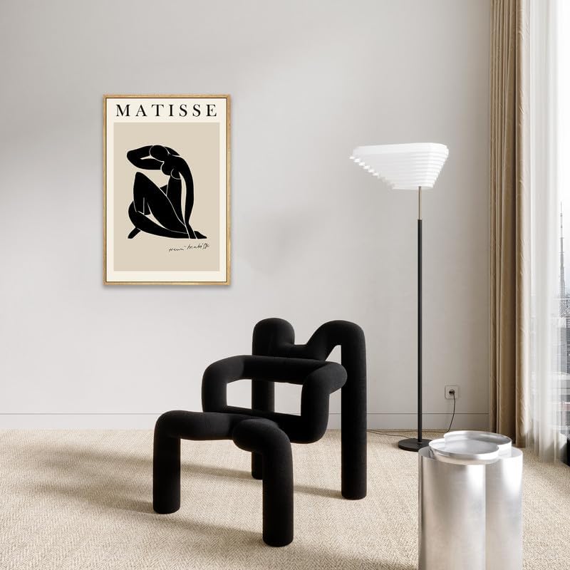 Miniatura 2 de Zzuyi Henri Matisse - Arte de pared enmarcado, arte de línea de cuerpo negro y beige para mujeres, impresiones artísticas bohemias para dormitorio