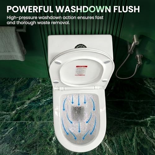 Image of Johnson Delta One Piece Toilet | 110 mm S Trap Floor Mounted Western Commode | Washdown Dual Flush 3 /6L Ceramic Toilet | Box Rim Design | PP Slim Soft Close Seat | 10 Year Warranty