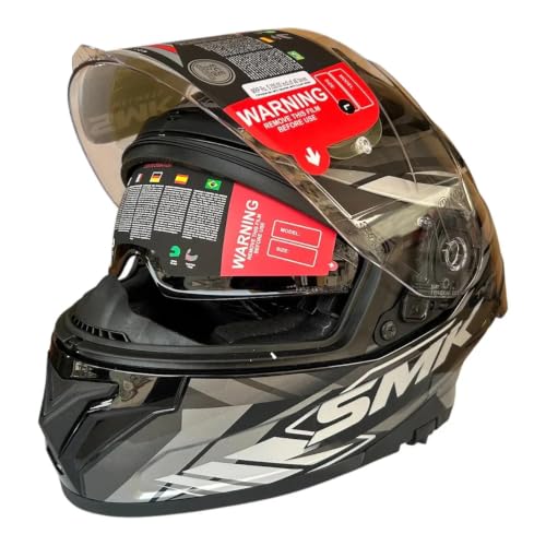 Image of SMK Typhoon Rival Full Face Dual Visor Helmet, Dual Spoiler, ISI DOT ECE 22.06 Certified