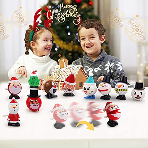 Zgwj 18Pcs Christmas Wind Up Toys, Educational Walking Clockwork Jump Funny Toys Party Gifts Party Favors Stocking Stuffers For Children Kids Boys Girls Toddlers #TOP5
