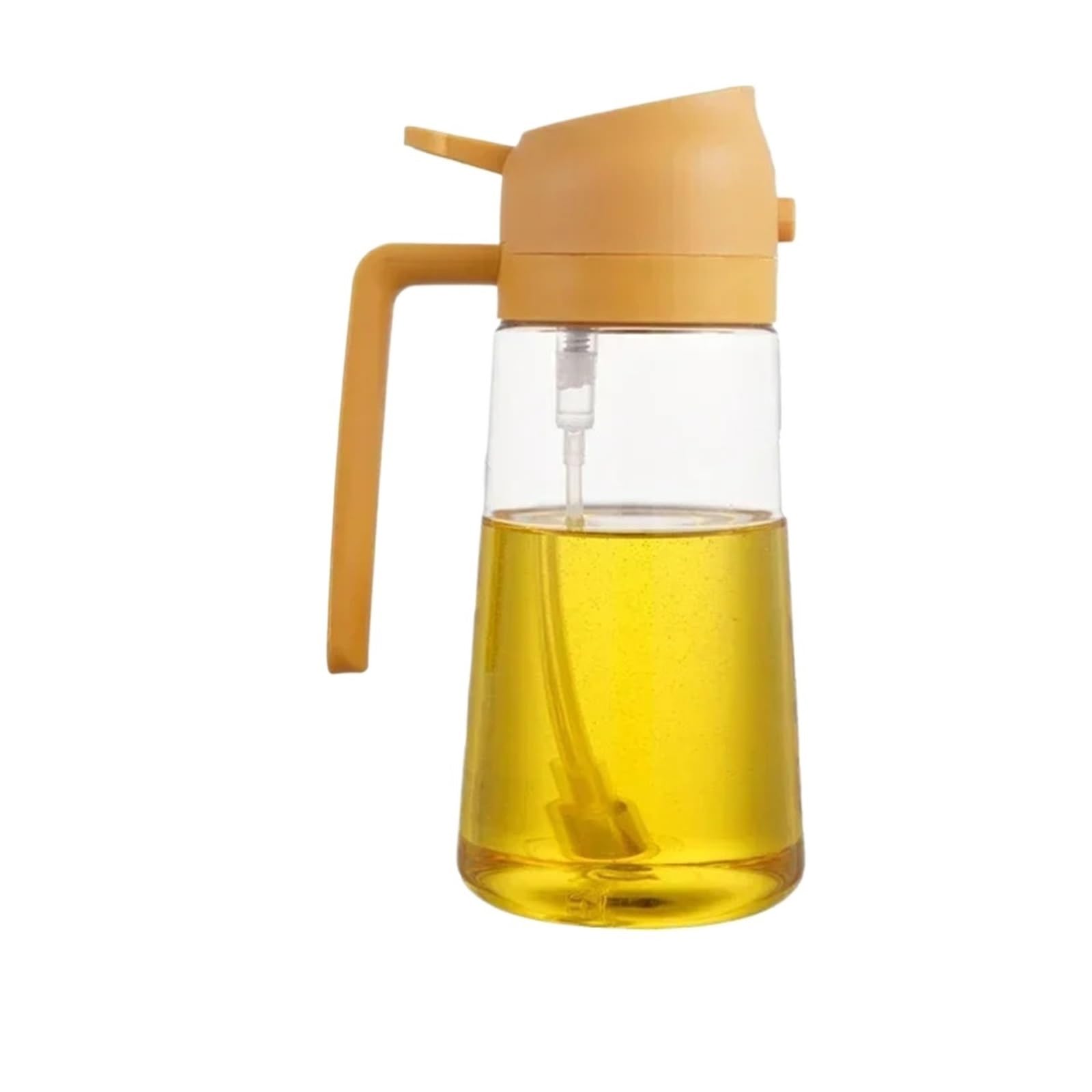 POAHNCU Oil Spray Bottle, 2in1 450ml Plastic Spray Oil Sprayer Bottle Dispenser Jar Cruet BBQ Kitchen Baking Roasting Picnic Tool,for Air Fryer,Salad