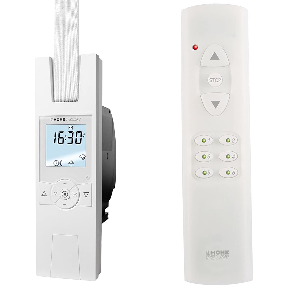 HOMEPILOT - RolloTron premium smart & - Fernbedienung smart 6 Gruppen | Fernbedienung für die einfache Steuerung von bis zu 48 Smart Home Geräten in 6 Gruppen. Geeignet als Lichtschalter
