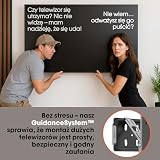 Vogel's TVM 5505 – Ultra-cienki uchwyt ścienny do TV z GuidanceSystem™ umożliwiającym i łatwe zawieszenie dużych TV, 32-77 cali, max 75 kg, certyfikat TÜV, VESA 400x400, odległość od ściany 1,3 cm