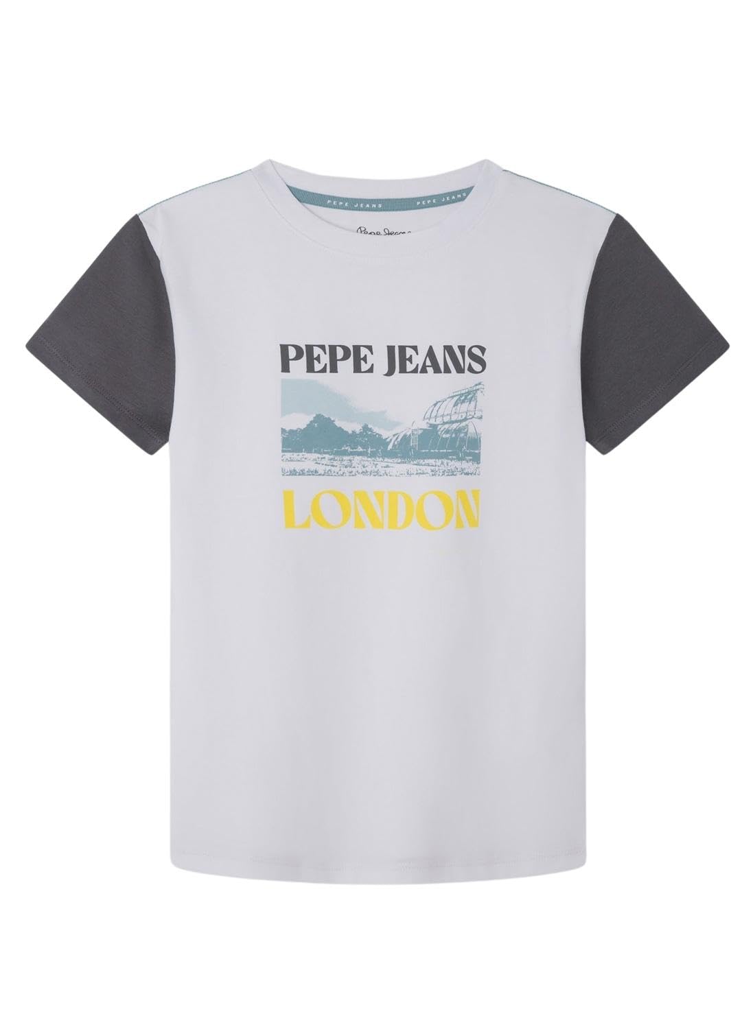 Pepe Jeans Boy's Rick T-Shirt, White (White), 14 Years