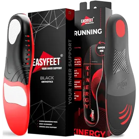 Premium Anti-Fatigue Shoe Insoles - High & Low Arch Support for Men & Women - Cushioned & Breathable Shoe Inserts for Work Boots and Jogging - Size L (Men 11-12.5/Women 12-13.5) Cover