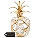 Matashi 24K Gold Plated Mini Pineapple Ornament with Clear Crystals