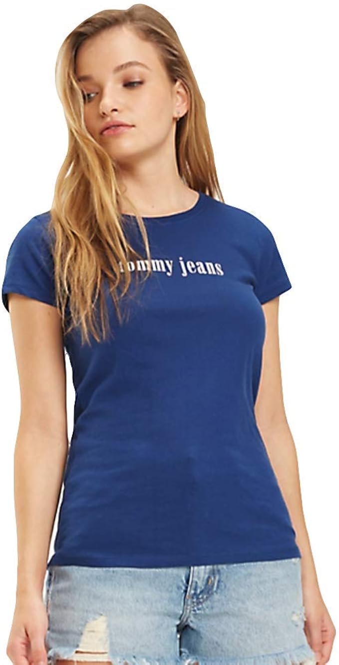Tommy Hilfiger Organic Cotton Blend Logo Maglietta Donna : Amazon.it:  Abbigliamento