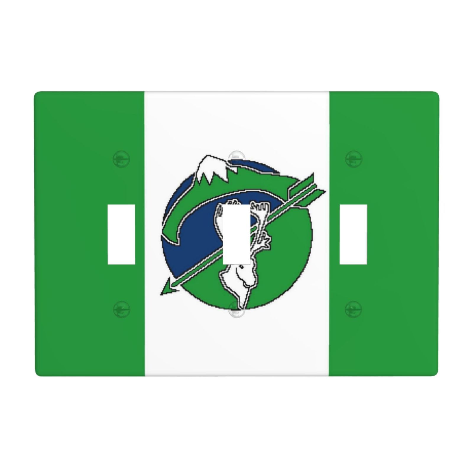 Gamètì Flag 3 Gang Switch Plate Cover-Unbreakable Polycarbonate Wall Plate, Heat Resistant Toggle Switch Decor for Home