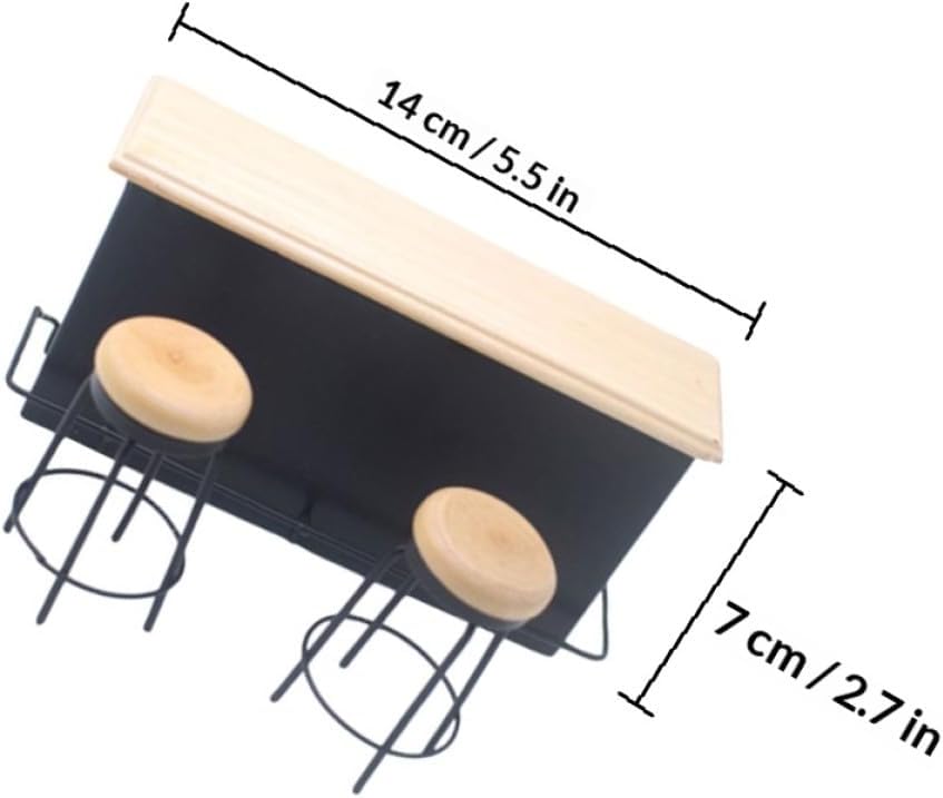 1 Set Miniature Dollhouse Bar Counter Set Wooden Furniture with Stools for Mini House Accessories for Play and Decoration Lightweight and