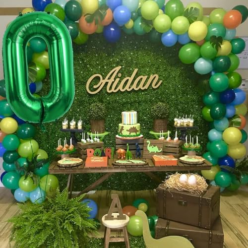 Image of TONIFUL 40 Inch Dark Green Number 50 Balloon Large Foil 50th Birthday Decor | Deep Green 50 Balloon Number Fifty for Milestone Fifty Birthday Party 50th Anniversary, Green Birthday Decor for Men Women