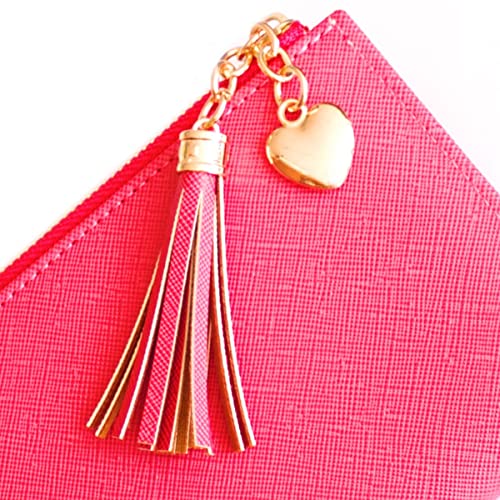 Image of Valentoria Womens Wallet Cute Elegant Long Slim Card Holder Case Minimalist Coin Purse Thin Tassels Zip Clutch Wallets for Girls Ladies | Cute