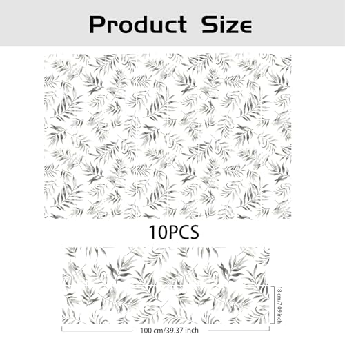 Stickers pour escalier feuilles légères PLIGREAT | 10 contremarches auto-adhésives - 4