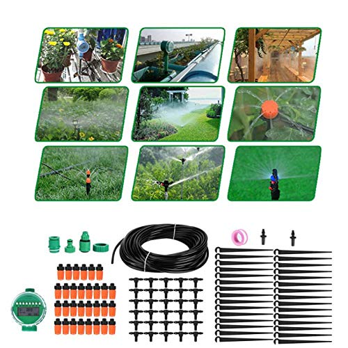 Asixxsix Garden Irrigation Set | 20M Watering Hose Tool & Water Irrigation Timer Controller Kit | Automatic Irrigation Equipment For Greenhouse, Flower Bed #TOP1