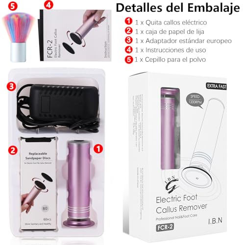 Lime électrique pour pieds durs appareil anti-callosités rose - 7