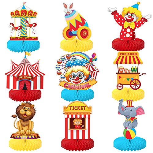 Image of Carnival Centerpieces for Carnival Decorations - Pack of 9 | Carnival Theme Party Decorations | Carnival Centerpieces For Tables Circus Decorations | Circus Theme Party Decorations, KatchOn