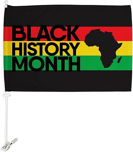 Ornament Collection Bandera negra para Carros Auto Juneteenth BLM - Bandera pequeña del mes de la historia afroamericana para decoración de ventanas