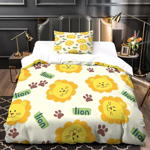 Housse de couette 3D fermeture éclair en microfibre douce et lavable