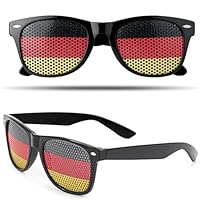 AHEJIOO 2 Stück Deutschland Fanartikel, Deutschland Sonnenbrille, Deutschland Brille, EM 2024 Fanartikel, Fanartikel EM 2024, EM Fanartikel, Deutschland Fanartikel für 2024 Fans Fußball Euro