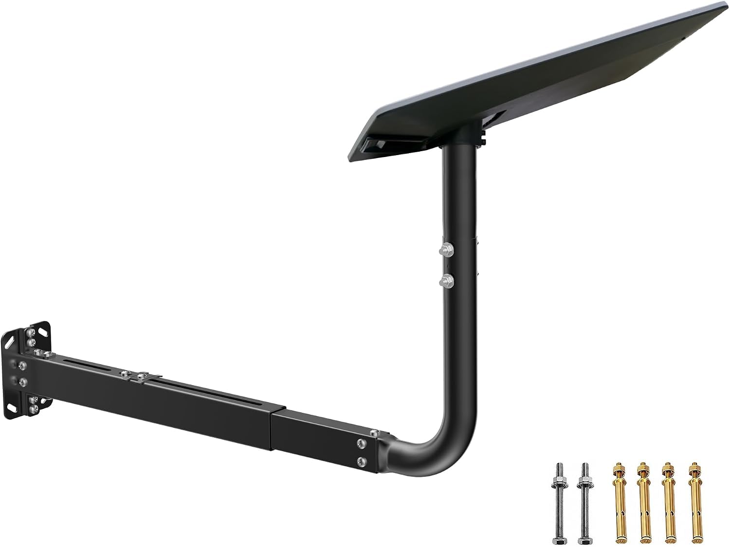 Support et mât d'antenne universel robuste - Support J-Pole pour antennes extérieures, Star-Link, stations météo, rallonges WiFi, 3,51 cm de diamètre