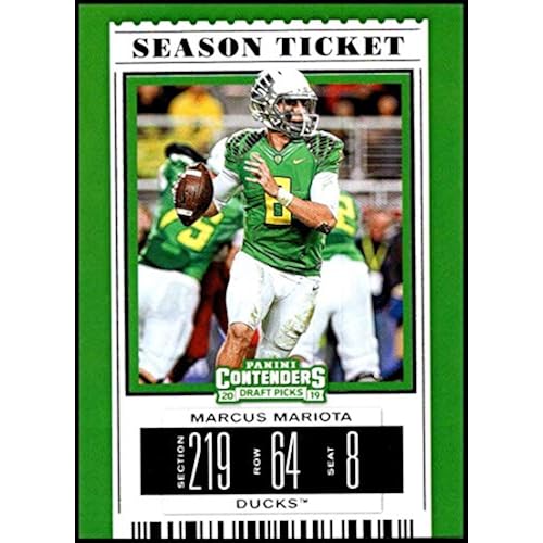 2019 Panini Contenders Draft Picks Season Ticket #65 Marcus Mariota Oregon Ducks Official Collegiate Football Card of the NFL Draft