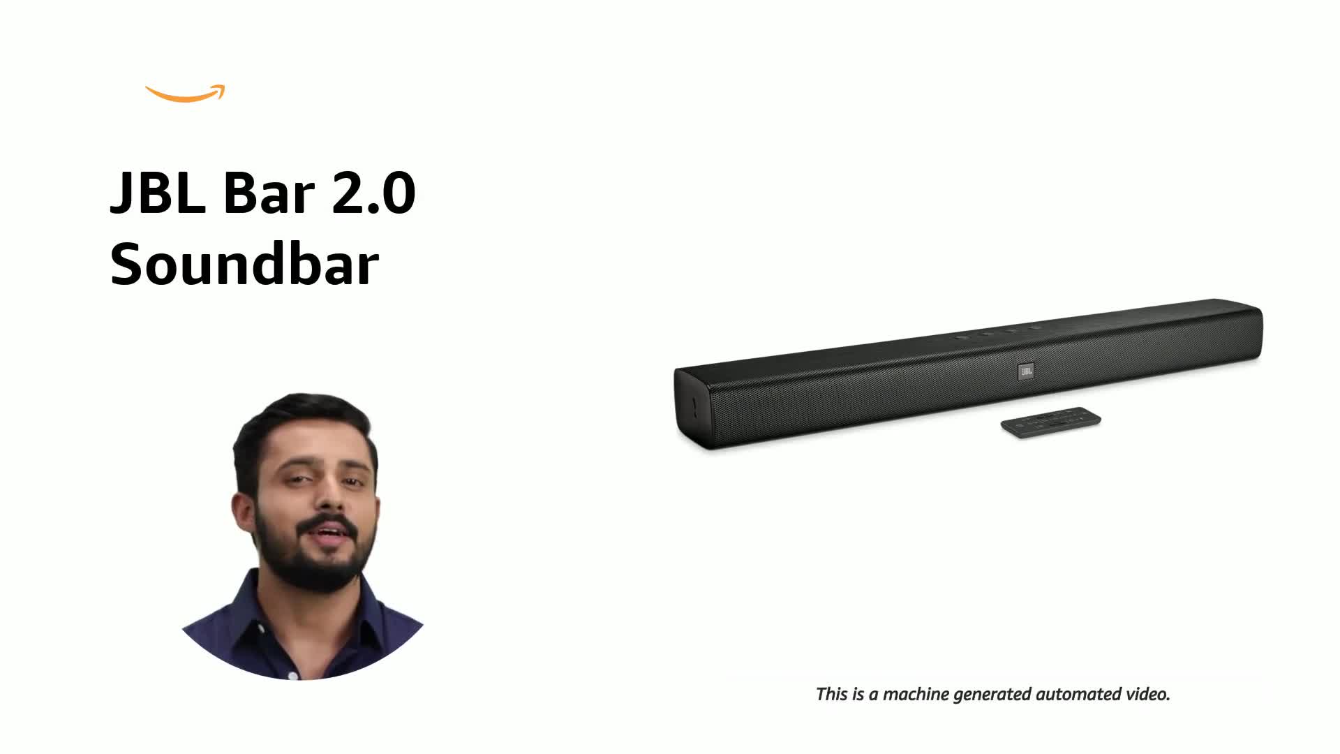 JBL HARMAN サウンドバー BAR 2.0 Noir Bluetooth JBL Bar 2.0 by Harman Wireless Soundbar with Built-in Dual Bass