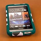 Empire MPERO IMPACT X Series Kickstand Case for HTC One Mini M4 - Retail Packaging - Teal Chevron