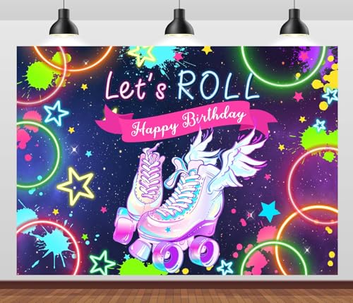 Séance photo anniversaire fille rideau de fond Let's Roll 2,1m