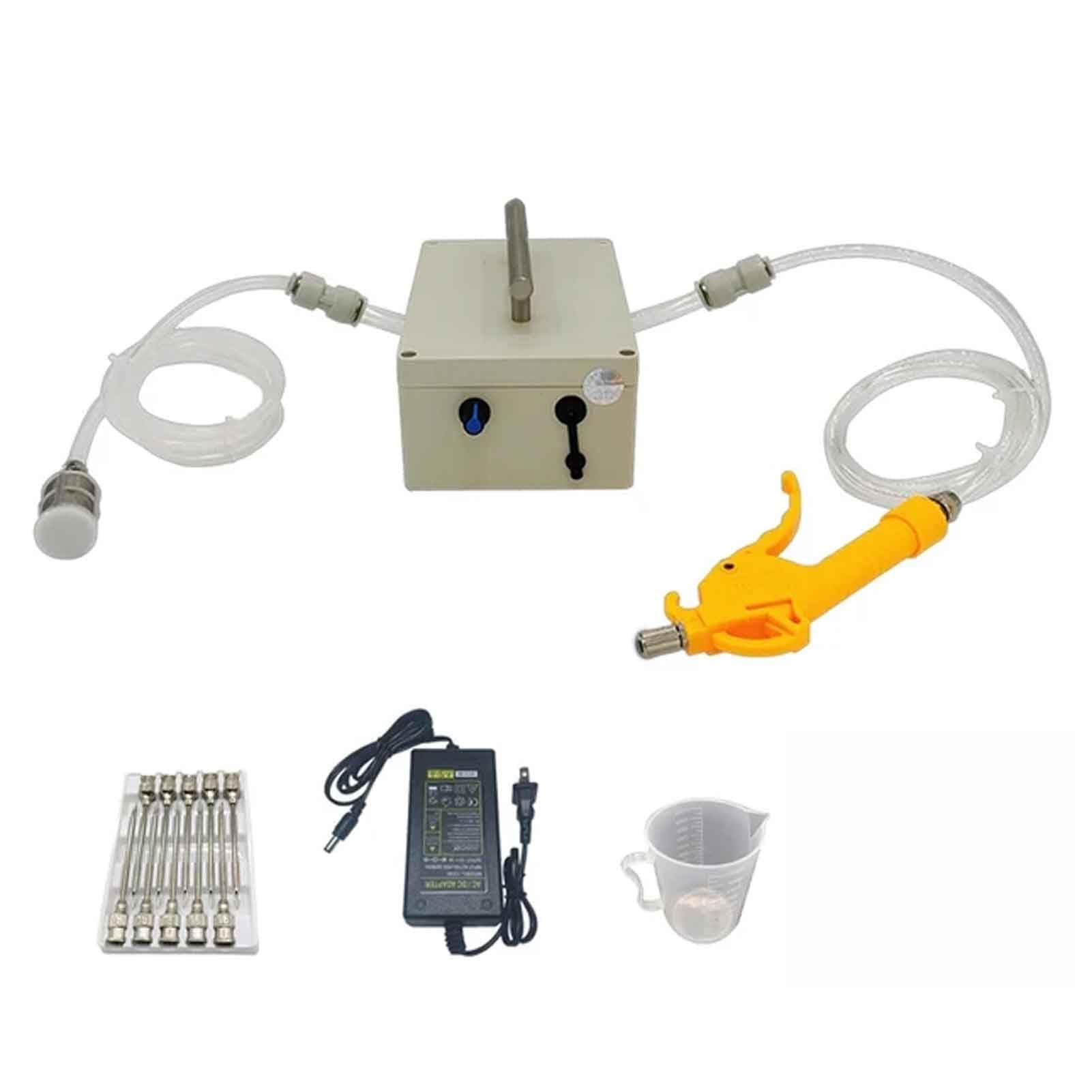 iDili iDiliAC 100-240V Electric Saline Injection Pump Meat Pickling Machine Meat Marinated Syringe Meat Processor Saline Seasoning Injector (Set 1)
