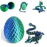 Dragón Impreso En 3D En Huevo, Cristal Articulado Huevo Dragón, Huevo Impreso En 3D Figura De Cristal Realista, Para Coches, Oficinas, Adultos,Niños, Regalos, Juguetes