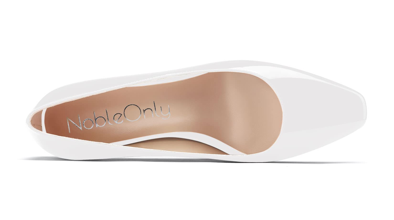 NobleOnly Mujer Bajos Gatito Heel Cerrado el Dedo del pie Cuadrada Punta Slip-on Pumps Clásico Cute Dress de Boda Fiesta Zapatos 5 CM Heels