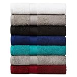 Amazon Basics 6 Piece Oversized Fade resistant Towel set, 100% Cotton towels for bathroom, soft and absorbent, 2 Bath Towels, 2 Hand Towels and 2 Washcloths bathroom towel set, Gray - Image 4
