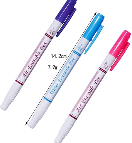 Miniatura 7 de 4 bolígrafos solubles en agua para acolchar, coser marcadores de tela borrables, marcador de tela lavable, marcador temporal para lona, zapatos,